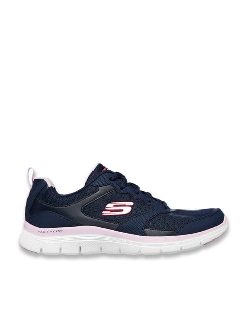 Skechers Women's FLEX APPEAL 4.0-ACTIVE FLOW Navy Lace Up Casual Sneakers-picture-23