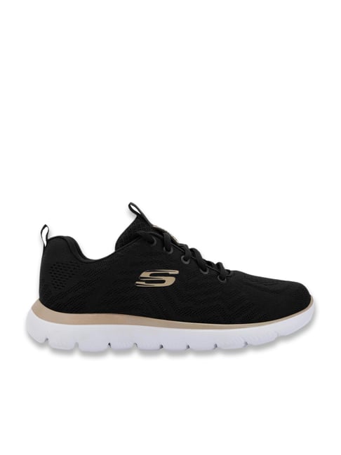 Skechers Women's SUMMITS Black Casual Sneakers