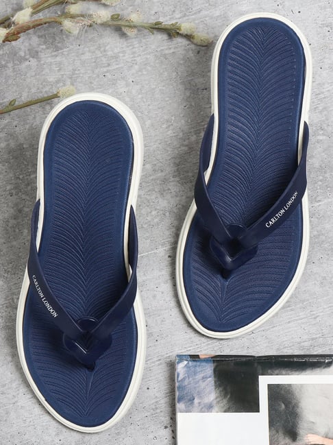 Carlton London Women's Navy & White Flip Flops-picture-41