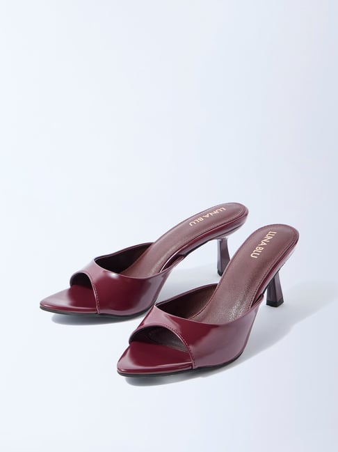 LUNA BLU by Westside Wine Solid Kitten Sandals-picture-29