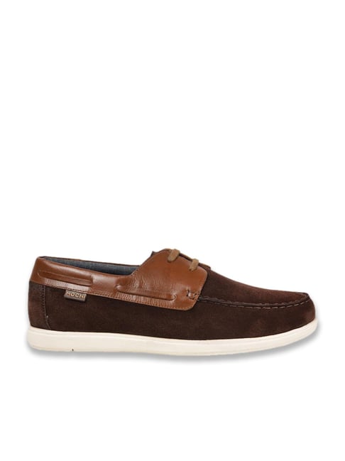 Mochi Men's Brown Mojri Shoes