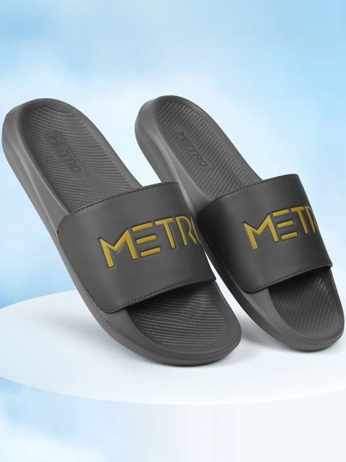 Metro Men's Grey Slides