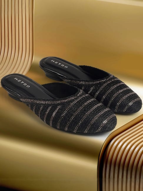 Metro Women's Black Mules-picture-43