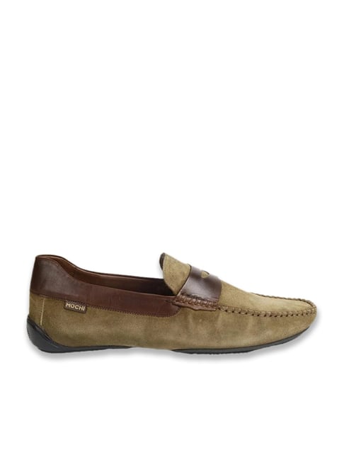 Mochi Men's Olive Loafers-picture-33