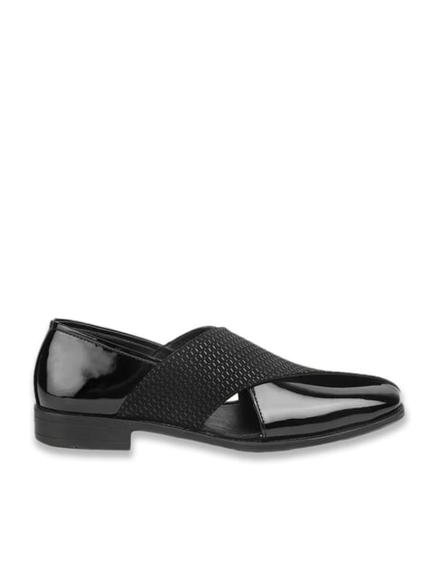 Metro Men's Black Slip-On Shoes