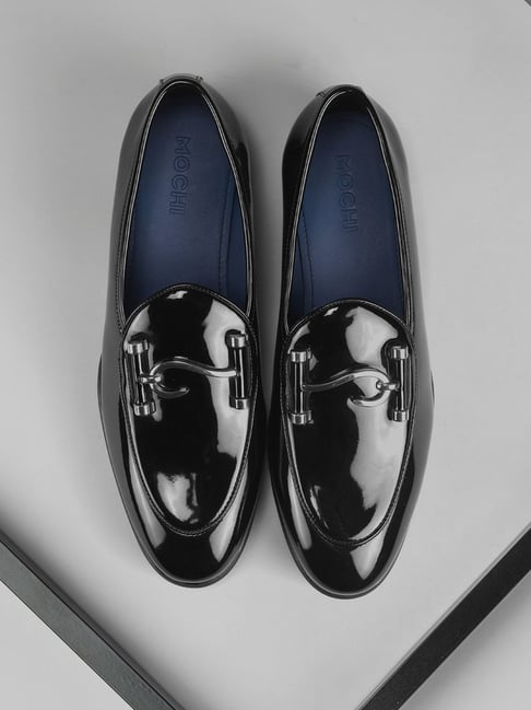 Mochi Men's Black Mocassins