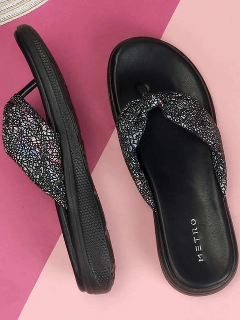 Metro Women's Black Casual Sandals-picture-41