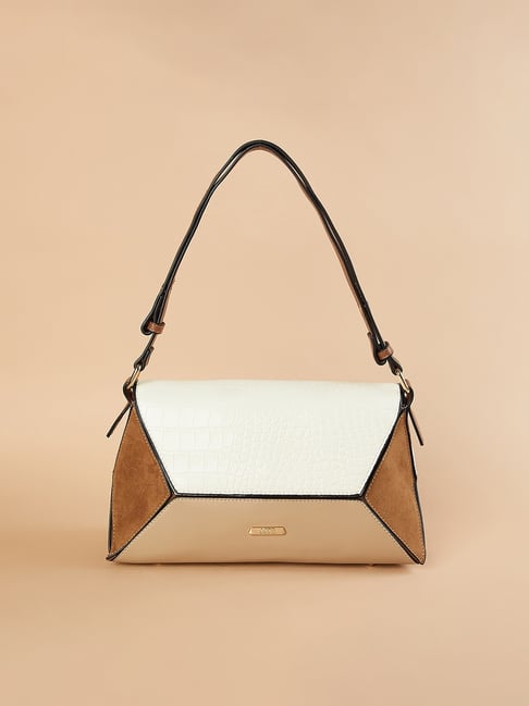 Code by Lifestyle Brown Color Block Shoulder Handbag-picture-37