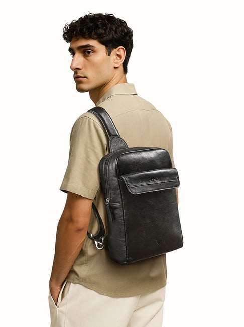 Hidesign Black Cross Body Bag