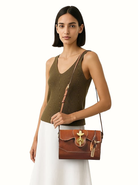 Hidesign Tan Sling Handbag