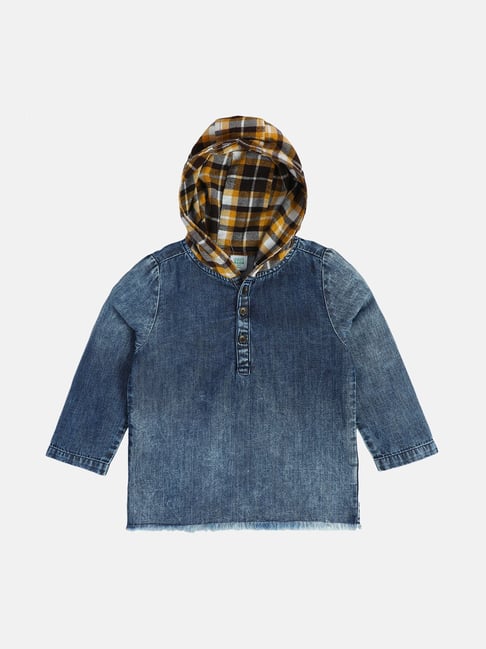 Miniklub Boys Indigo Regular Fit Woven Sweatshirt