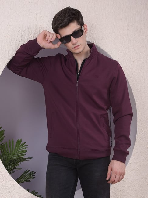 Crimsoune Club Red Blended Regular Fit Solid Sweatshirt-picture-28