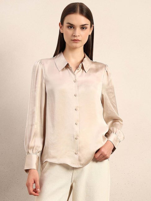 Vero Moda Beige Regular Fit Shirt-image-23