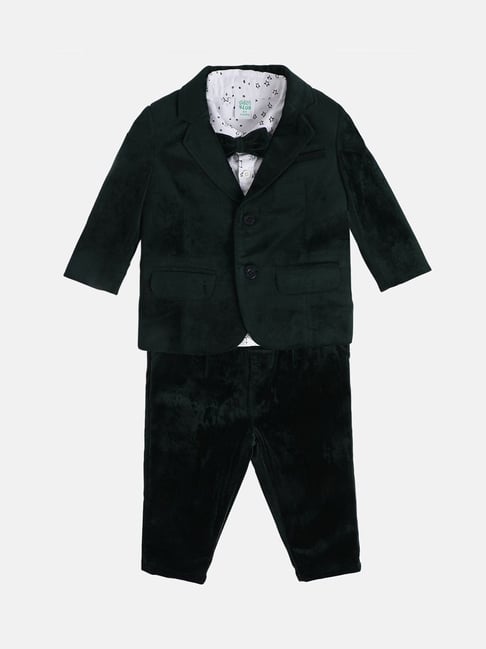 Miniklub Boys Green Regular Fit Woven Clothing Set