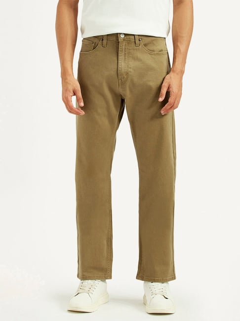 Levi's Men's 505 Khaki Straight Fit Mid Rise Jeans-picture-14