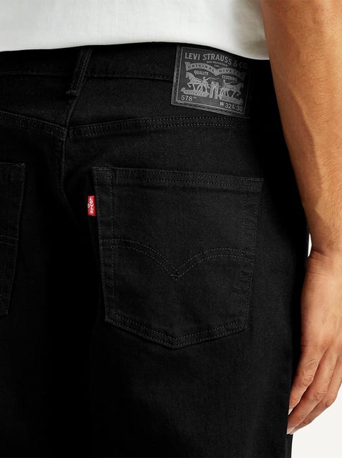 Levi's Men's 578 Black Baggy Fit Mid Rise Jeans
