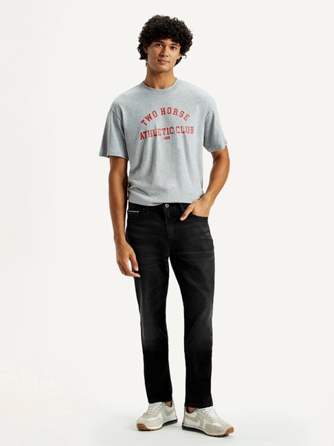 Levi's Men's 541 Black Athletic Tapered Fit Mid Rise Jeans