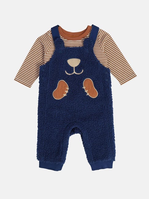 Miniklub Boys Multi Regular Fit Knitted Dungaree Set