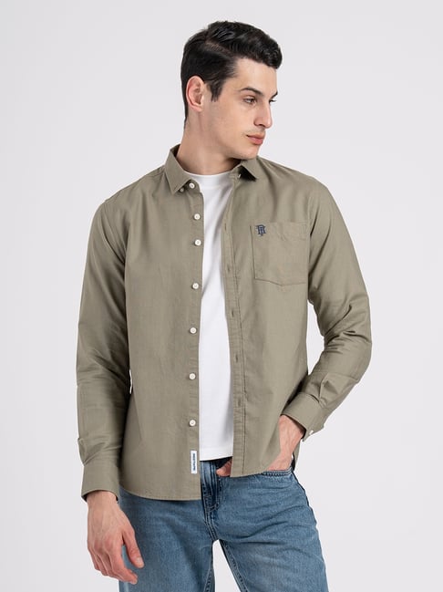 Red Tape Dull Olive Solid Shirt-picture-19