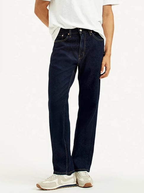 Levi's 505 Navy Cotton Regular Fit Jeans