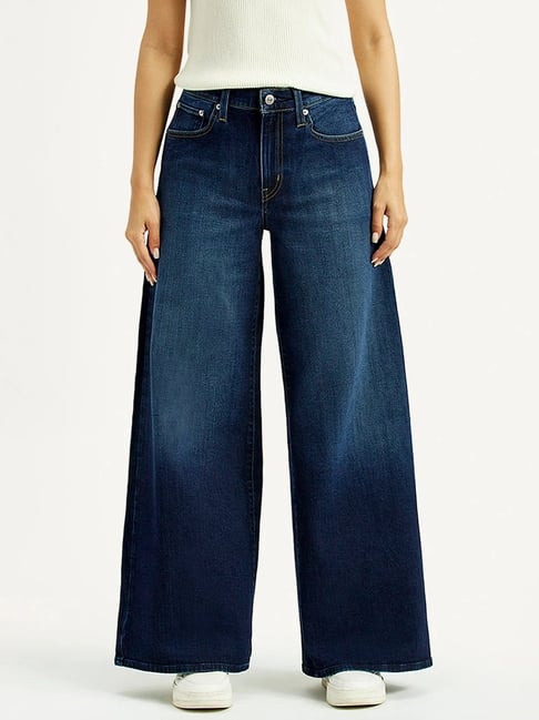 Levi's 728 Indigo Cotton Flared Fit Jeans-picture-46