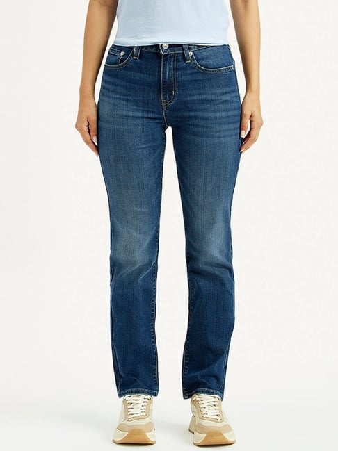 Levi's 724 Blue Cotton Regular Fit Jeans-picture-14