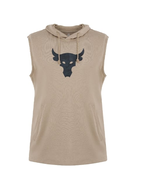 Under Armour Brown Regular Fit Printed Sports Hoodie