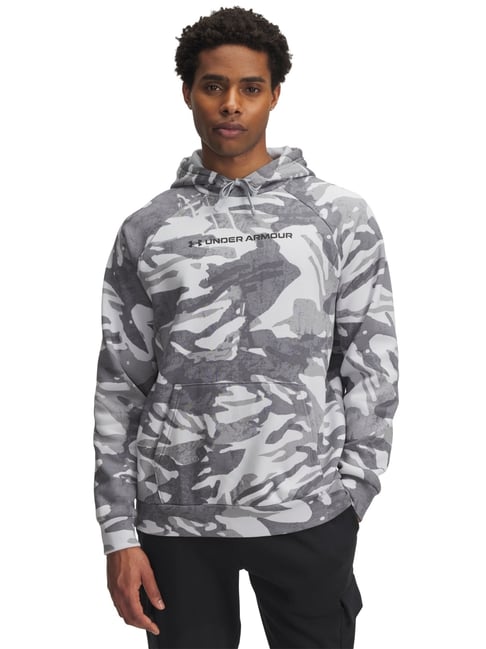 Under Armour Grey Regular Fit Printed Sports Hoodie-picture-10