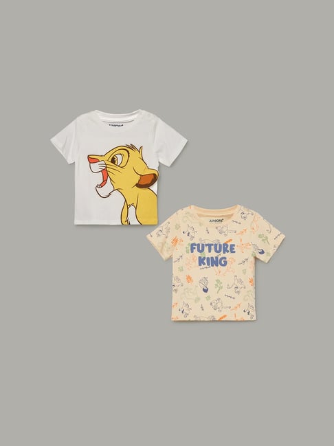 Juniors by Lifestyle Boys Multicolor Cotton Printed T-Shirts Pack of - 2-picture-13