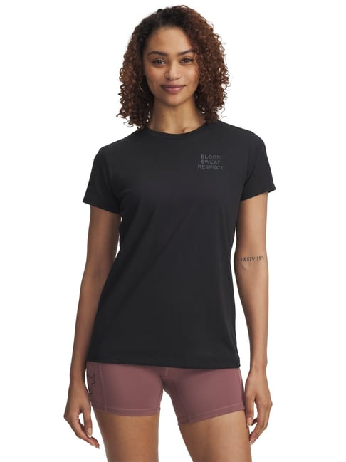Under Armour Black Regular Fit Sports T-Shirt-picture-32