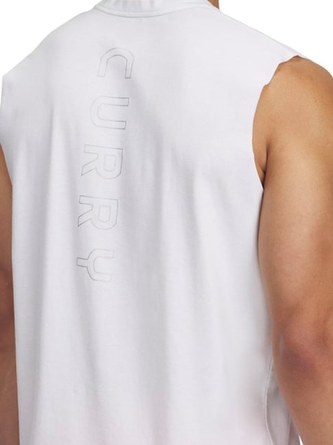 Under Armour White Regular Fit Tank Tee