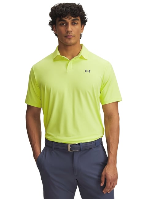 Under Armour Yellow Regular Fit Sports Polo-picture-16