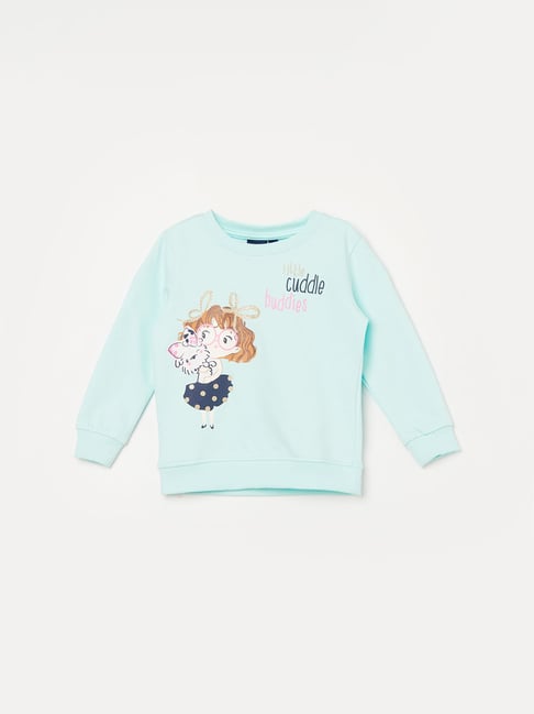 Juniors by Lifestyle Girls Mint Cotton Printed Sweatshirt-picture-33