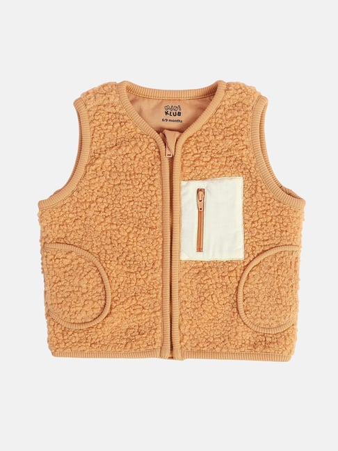 Miniklub Boys Orange Regular Fit Knitted Jacket