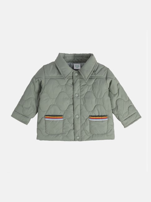 Miniklub Boys Green Regular Fit Woven Jacket