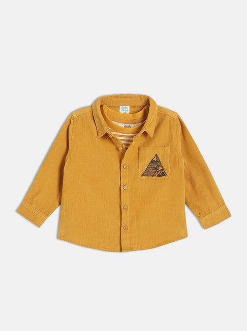 Miniklub Boys Mustard Regular Fit Shirt