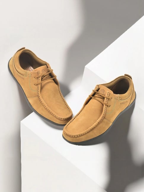 Woodland Men's Camel Casual Derby Shoes