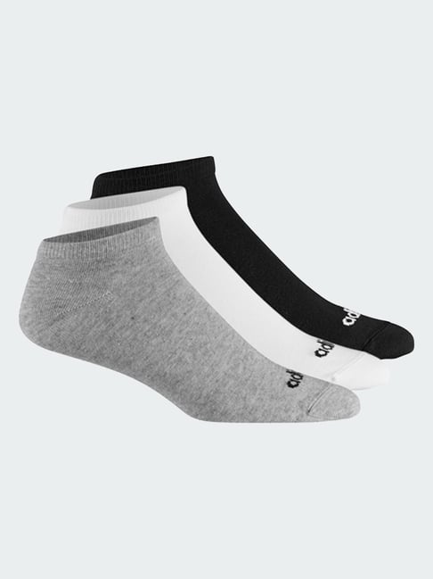 adidas Grey T LIN Ankle Socks Pair of 3 - M-picture-38