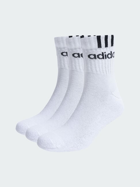 adidas White C 3S LIN Mid Socks Pair of 3 - M-picture-30
