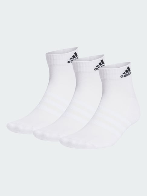 adidas White Mid Socks Pair of 3 - S-image-28