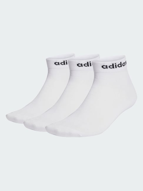 adidas White Ankle Socks Pair of 3 - L-image-27