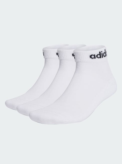 adidas White Ankle Socks Pair of 3 - M-image-21