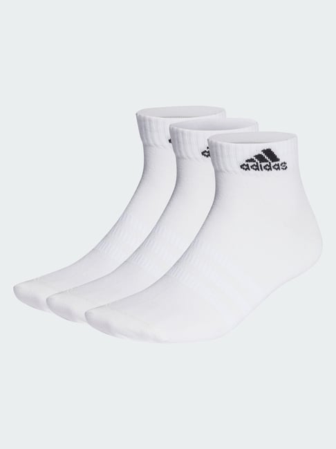 adidas White Ankle Socks Pair of 3 - S-image-29
