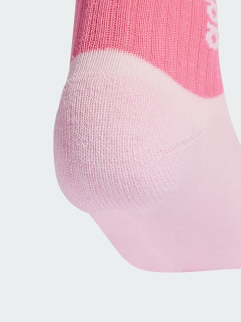 adidas Pink Color Block Crew Socks Pair of XS
