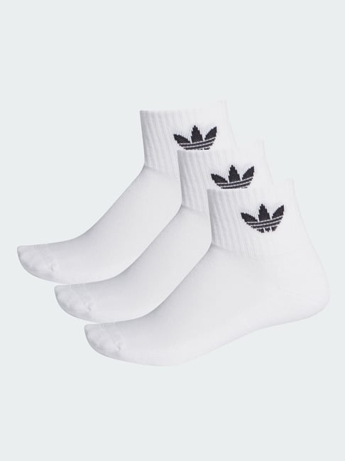 Adidas Originals White Mid Socks Pair of 3 - S-picture-19