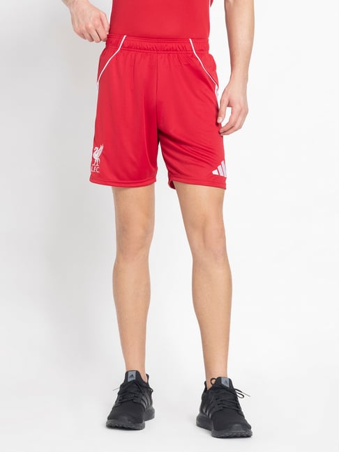 Adidas Red Regular Fit Printed Sports Shorts