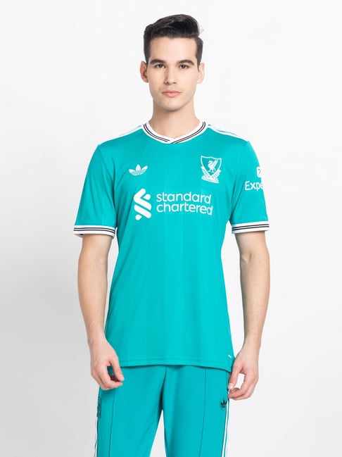 Adidas Green Slim Fit Printed Jersey