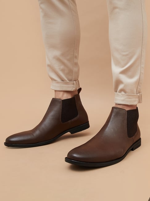 strapless open back dress BXXY Men Boots With PU Upper For Men (Tan, 10)