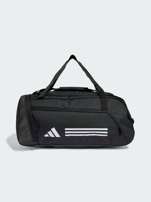 adidas Black Striped Duffle Bag
