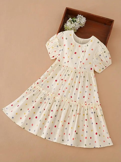 Ompax Girls Multi Color Printed Dress - Main Image